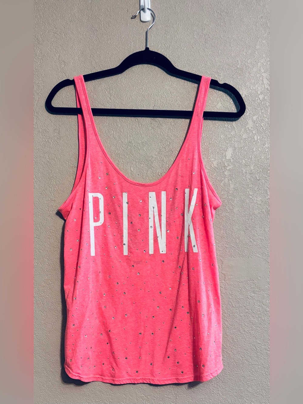 Victoria’s Secret PINK Low Back Rhinestone Tank Top
